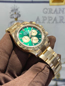 Daytona Misto Base ETA Fundo Verde/Gold Automático