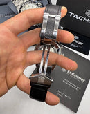 TAG Heuer Carrera Couro 43mm Verde Preto Automático