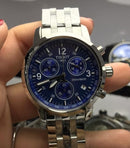 Relógio Tissot Prc 200 Azul Cronógrafo Safira 42mm Funcional Prateado