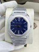 Bvlgari Octo Finissimo Prata e Azul 42mm