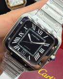 Cartier Santos 40mm Prata Preto automático