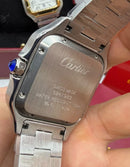 Cartier Santos 40mm Prata Preto automático