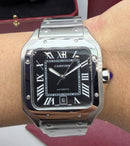 Cartier Santos 40mm Prata Preto automático
