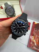 Omega Speedmaster Co-Axial Dark Side Of The Moon Automático 42mm borracha