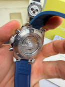 Relógio Longines Conquest Chrono 42mm Automático Azul