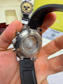 Relógio Longines Conquest Chrono 42mm Automático Branco e Preto