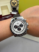 Relógio Longines Conquest Chrono 42mm Automático Branco e Preto