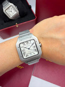 Cartier Santos 40mm Titanium Branco automático