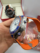 Omega Seamaster Planet Ocean Chronograph 600M Azul Funcional