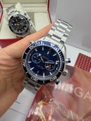Omega Seamaster Planet Ocean Chronograph 600M Azul Aço