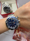 Omega Seamaster Planet Ocean Chronograph 600M Azul Aço