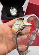 Cartier Santos Two-Tone 40mm base ETA Automático + caixa completa