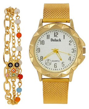 Relógio Feminino Luxo Aço Pulseiras Elegantes Estilo Moderno