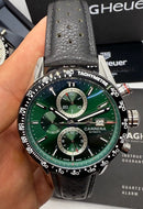 TAG Heuer Carrera Couro 43mm Verde Preto Automático