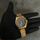 Date Just Dourado + Caixa Premium (fundo de vidro)