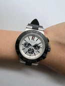 Bvlgari Titanium Panda Masculino 42mm Vidro De Safira