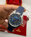 Omega Seamaster Aqua Terra 150m Worldtimer Automático Borracha Azul