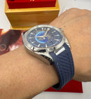 Omega Seamaster Aqua Terra 150m Worldtimer Automático Borracha Azul