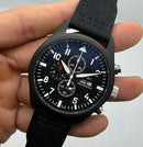 IWC Aviador Cronógrafo TOP GUN 41mm Aço OxBlack