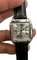 Cartier Santos 36mm Pulseira de Couro