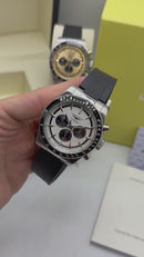 Relógio Longines Conquest Chrono 42mm Automático Branco e Preto