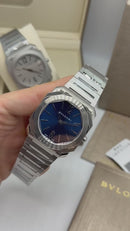 Bvlgari Octo Finissimo Prata e Azul 42mm