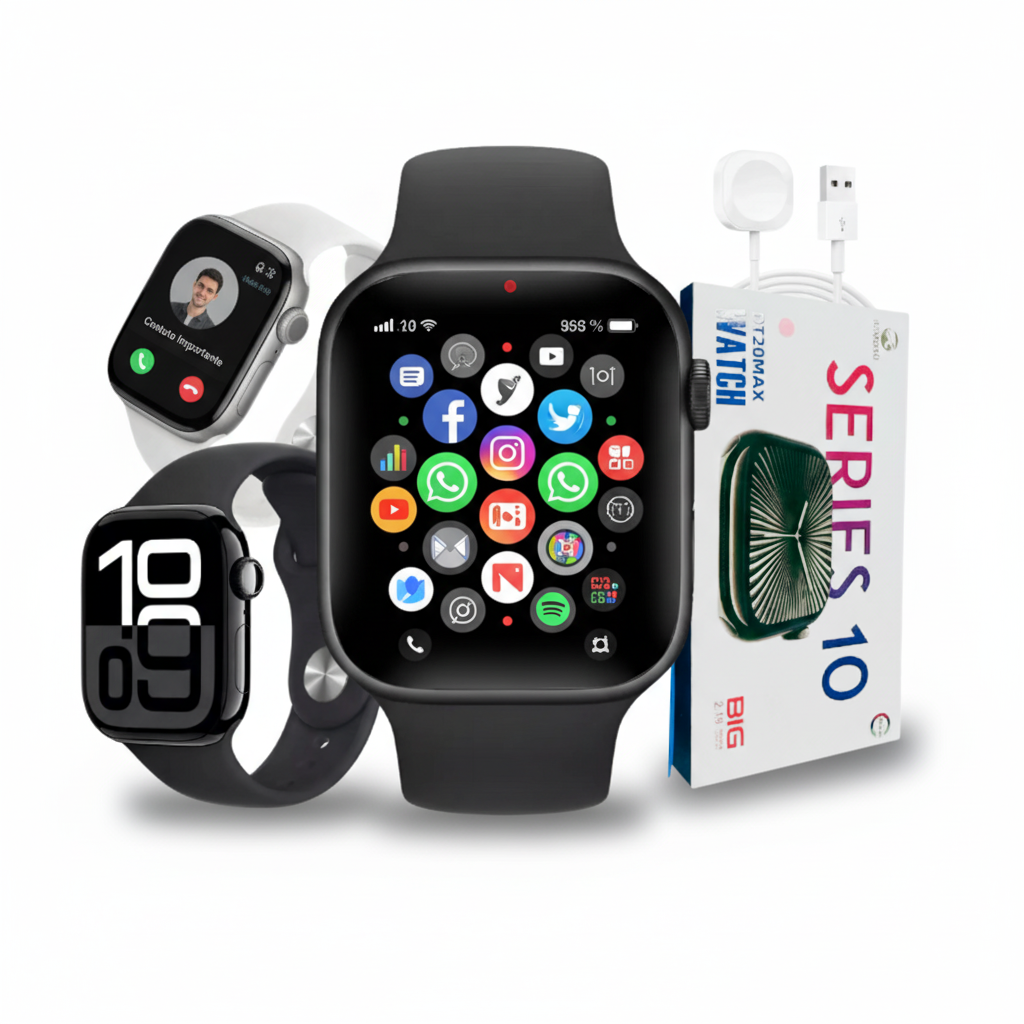 Relógio inteligente Smartwatch Series 10 Pro+ Original | Prova D'água | (Incluso Pulseiras extra)