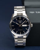 Tag Heuer Carrera Date Automático Preto Aço Safira 39mm